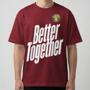 Alumni  Better Together Printed Maroon Cotton T-Shirt for Men | Regular Fit