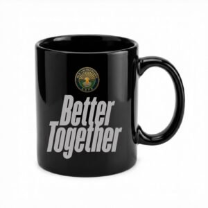 Alumni Printed Black Ceramic Coffee Mug | Premium Tea Cup Gloss Finish | Office Desk & Gift Mug for Friends, Colleagues & Loved Ones