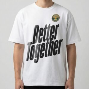 Alumni Better Together Printed White Cotton T-Shirt for Men | Regular Fit