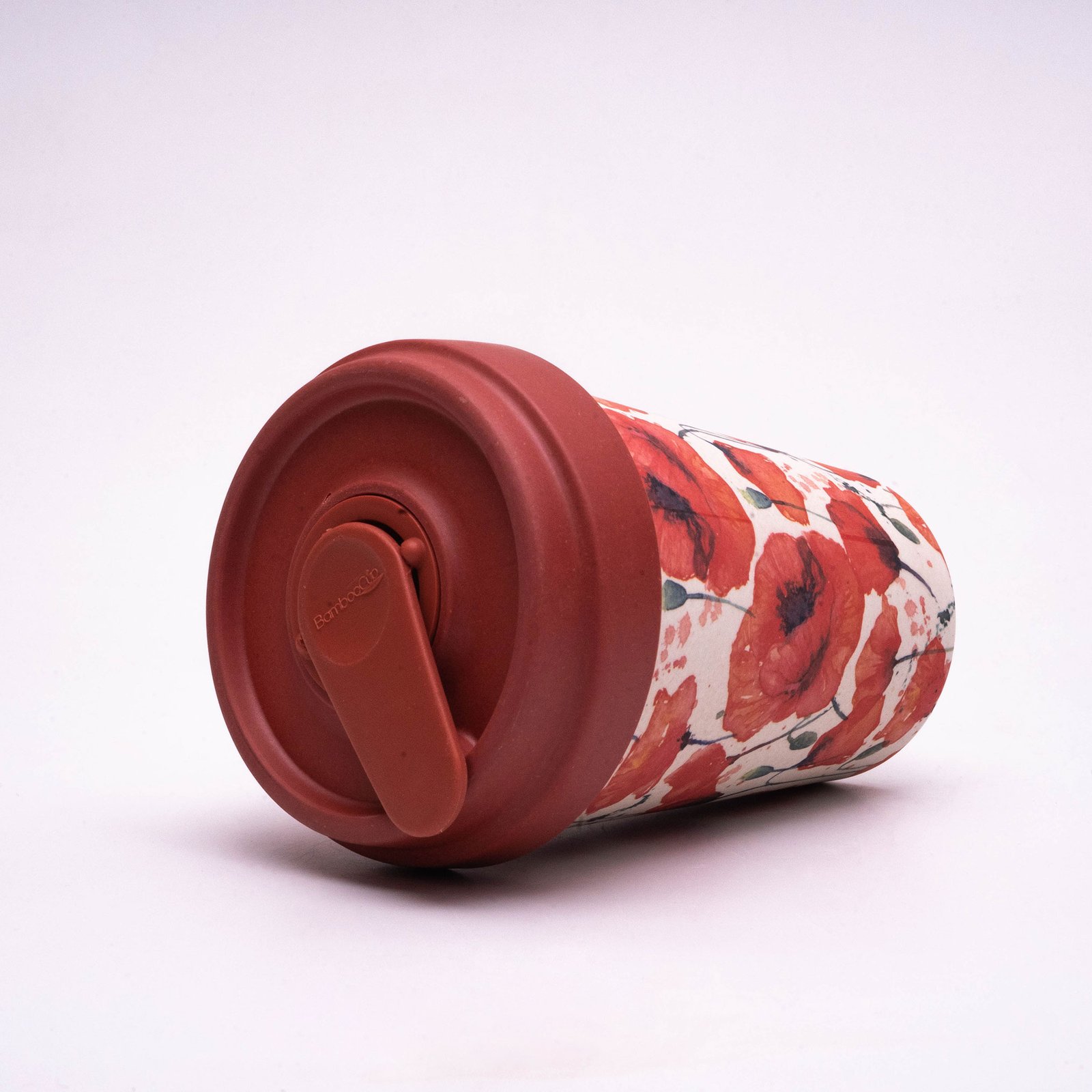 Red Tulip 400ml Eco-Friendly Bamboo Mug with Silicone Grip | Reusable & Dishwasher Safe Coffee Cup - Image 3