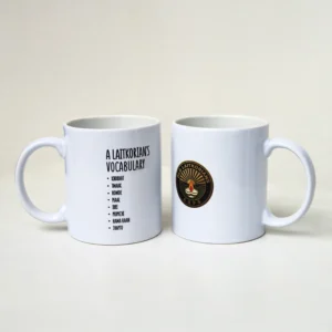 Alumni Printed White Ceramic Laitkorian's Vocabulary Coffee Mug - 325 ml | Premium Tea Cup Gloss Finish | Office Desk & Gift Mug for Friends & Loved Ones